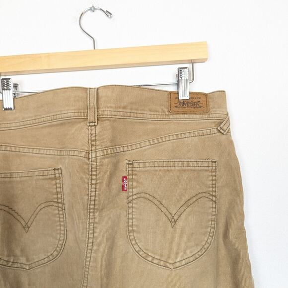 Levi’s Tan Y2K Bratz Corduroy Low Rise Denim Maxi Skirt Size 9 - Picture 5 of 8